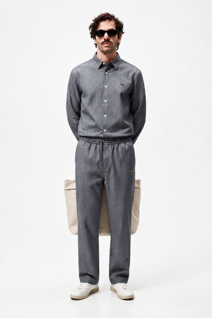 Men’s Premium Rich Linen Co-ord Set | Full Sleeve Shirt & Wide Leg Trouser | Luxury Seeta Set | M–XXL