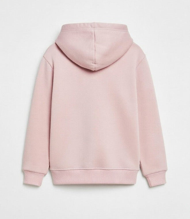 Kid's Pull-Over Solid Pink Hoodie | MH Size (2-12Years)