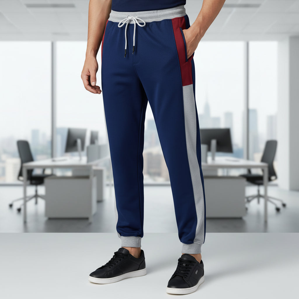 MH Men’s Color-Block Performance Joggers | Slim-Fit Athletic Sweatpants | 3 Colors Trousers – | Sizes S-XL | MH