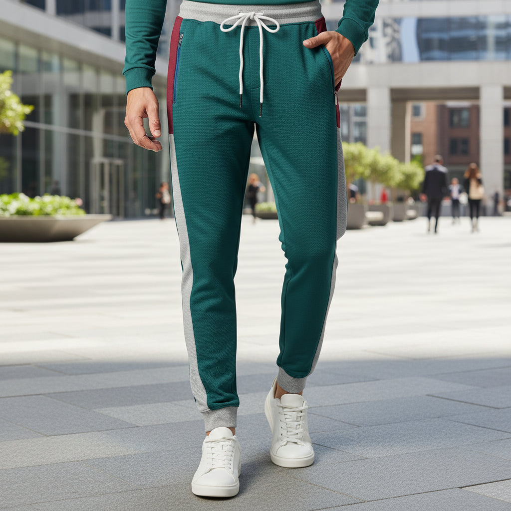 MH Men’s Color-Block Performance Joggers | Slim-Fit Athletic Sweatpants | 3 Colors Trousers – | Sizes S-XL | MH
