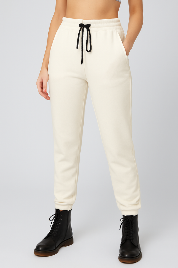 Women’s Off-White Cotton Trouser| MH