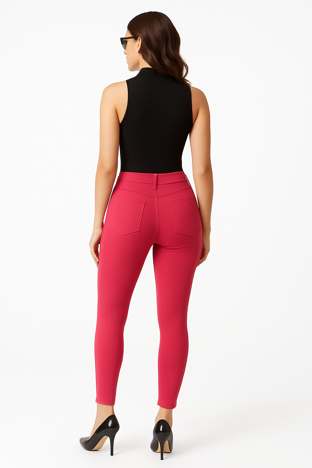 Women’s Slim Fit Belt System Pants – Hot Pink'/MH