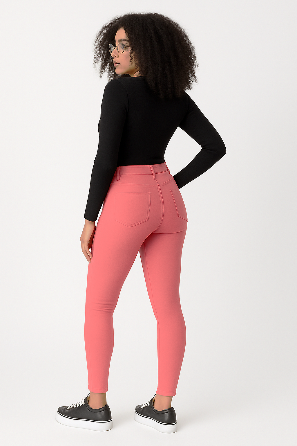 Women’s Slim Fit Belt System Pants – Soft Pink'/ MH