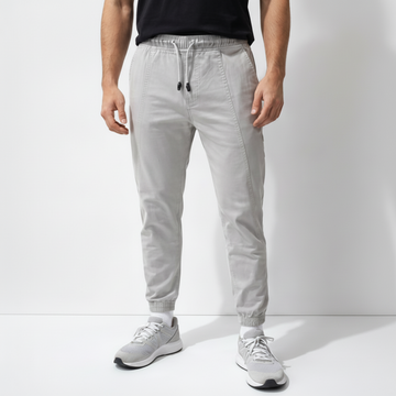 Men's Essential Tapered Elastic Waist & Ribbed Ankles 3 Colors Cargo Jogger Pants 17-24 Years - Casual Drawstring Trousers with Pockets | MH
