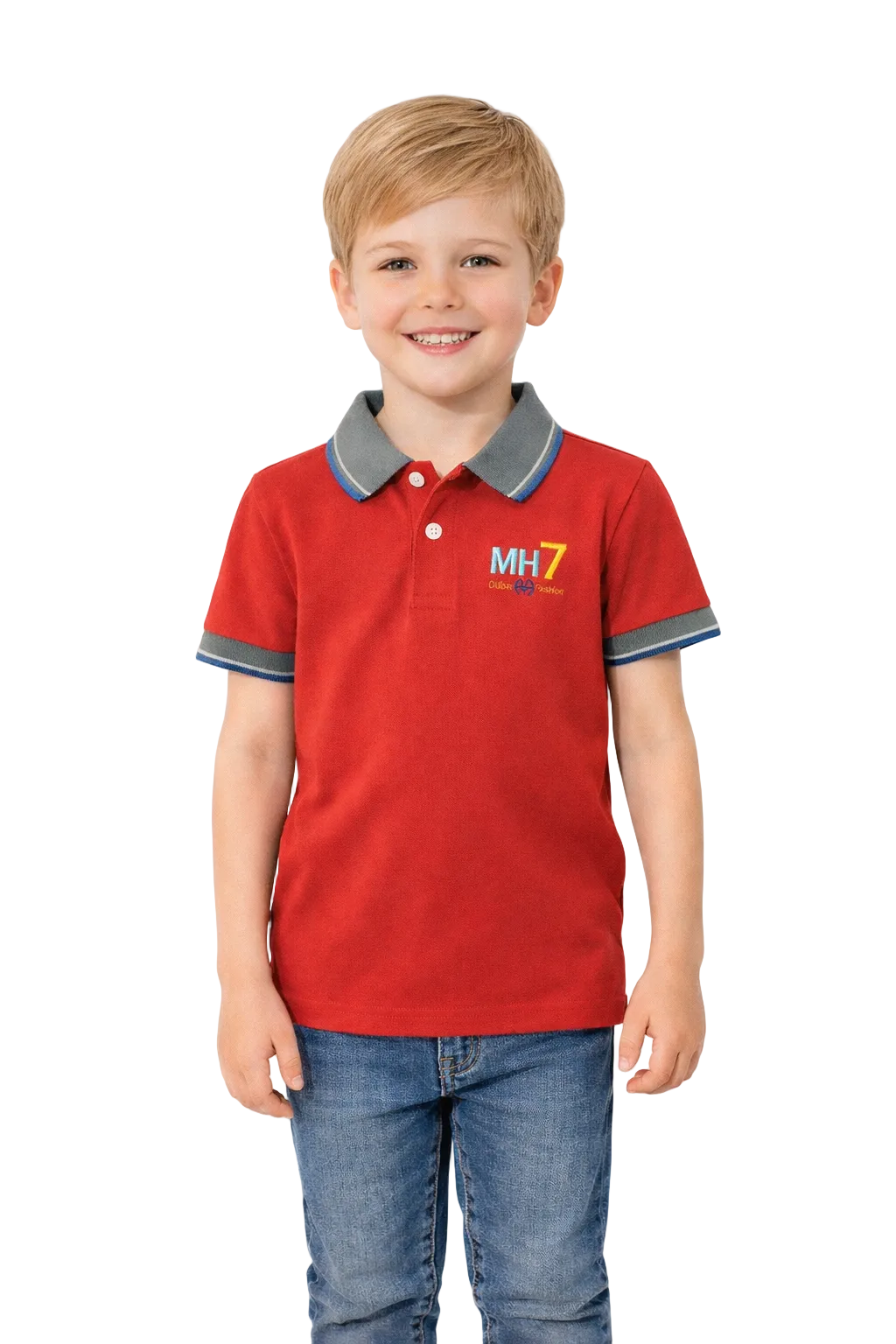 MH7 Logo Classic Kids Polo T-Shirt | Premium Comfort