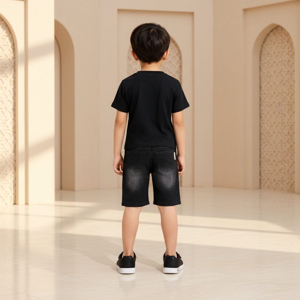 Kid Boy's Urban Distressed Denim Shorts | MH Size (1-12Years)