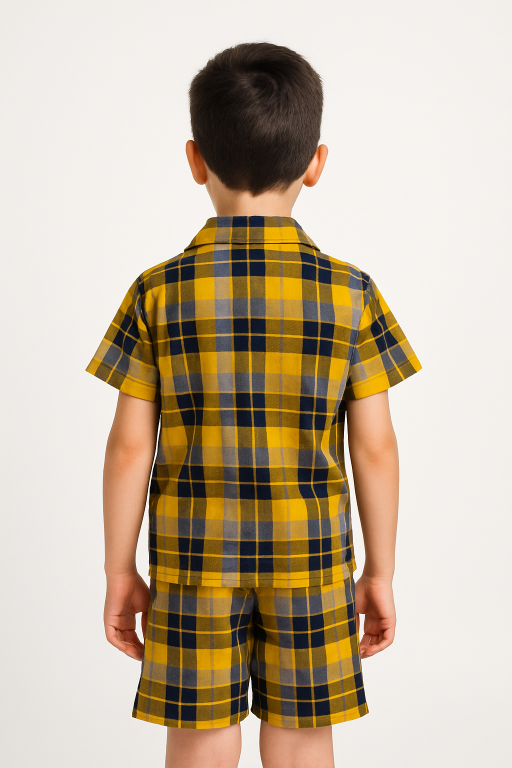 Boys’ Turkish Collar Short-Sleeve Shirt & Shorts Set I MH