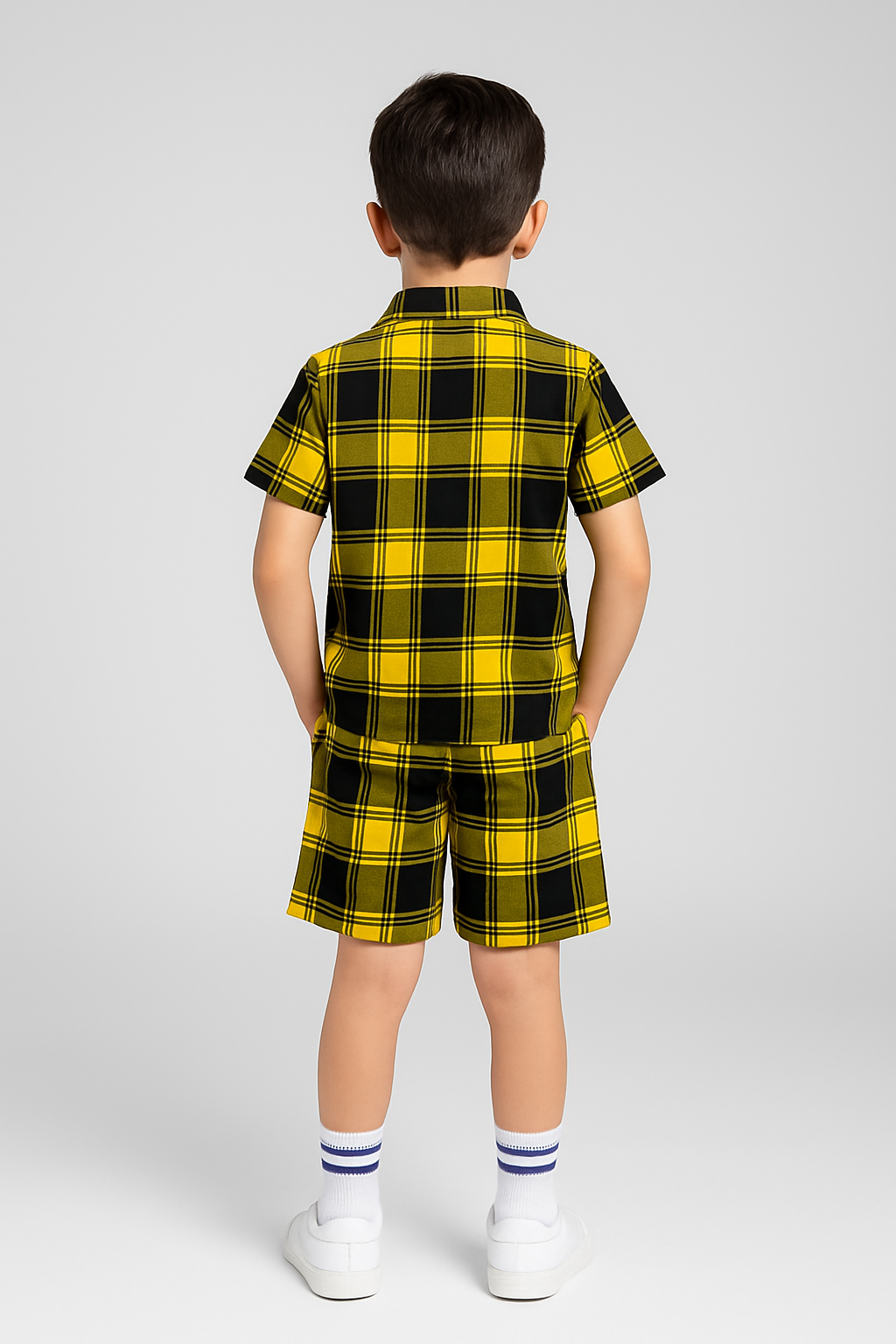Bold Plaid Explorer: Boys’ Shirt & Short Set I MH