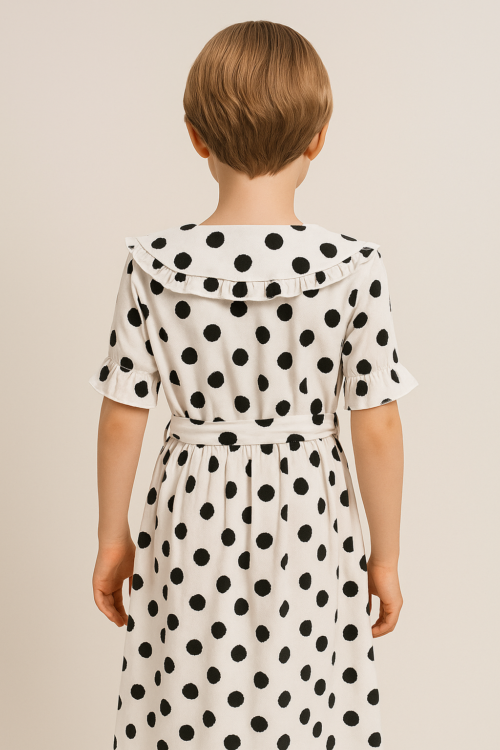 Ruffle Collar Polka Dot Dress I MH