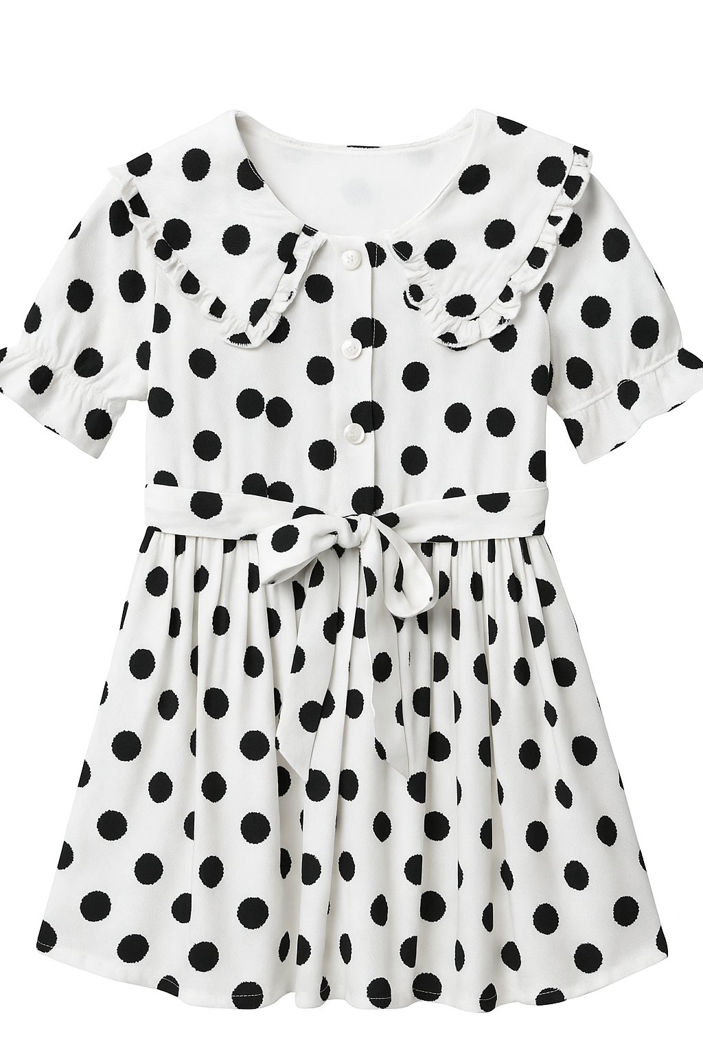 Ruffle Collar Polka Dot Dress I MH