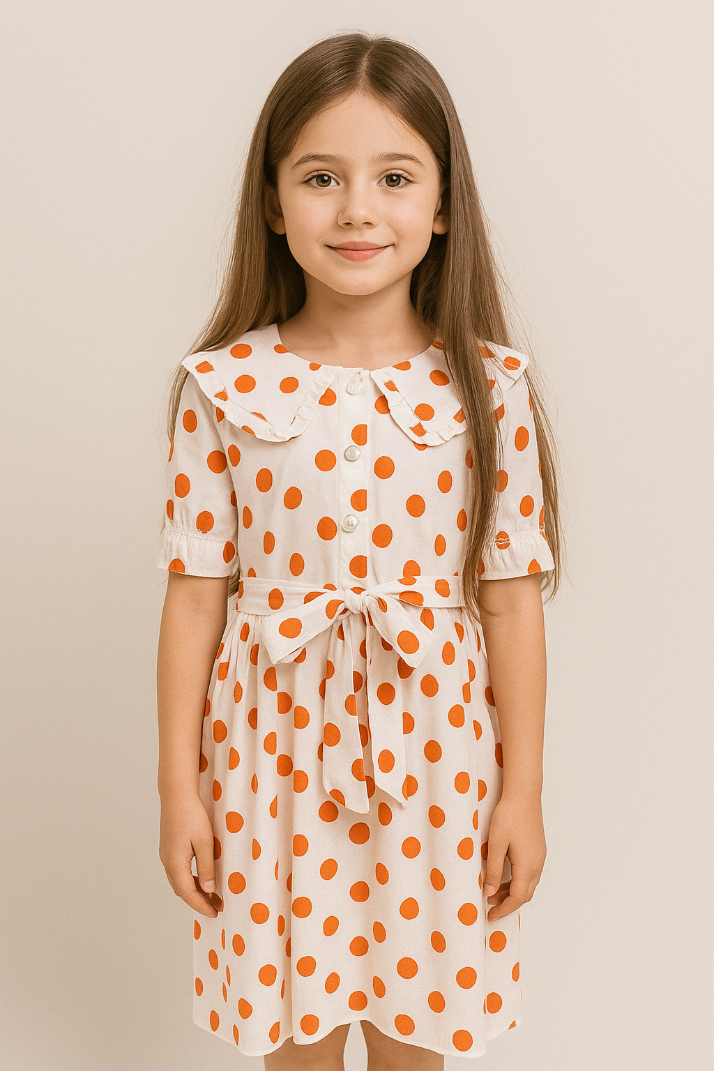 Ruffle Collar Polka Dot Dress I MH
