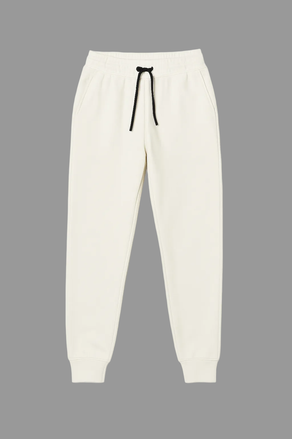 Women’s Cream Joggers Sweatpants - Drawstring Waist, Sizes S-XL | MH