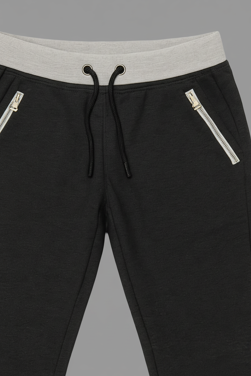 Women’s Charcoal Grey Cotton Trouser with Zipper Pockets.Size (S-XL)|MH