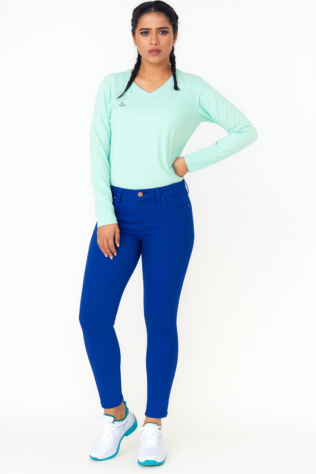 Women’s Slim Fit Belt System Pants – Royal Blue'/MH