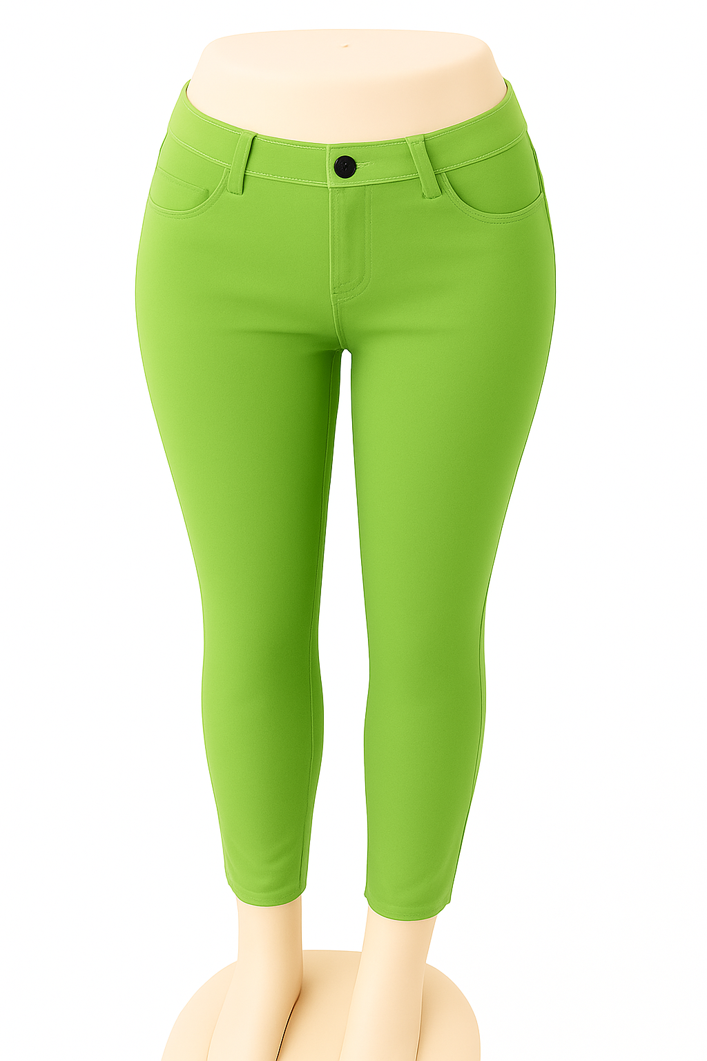 Women’s Slim Fit Belt System Pants – Light Green' / MH