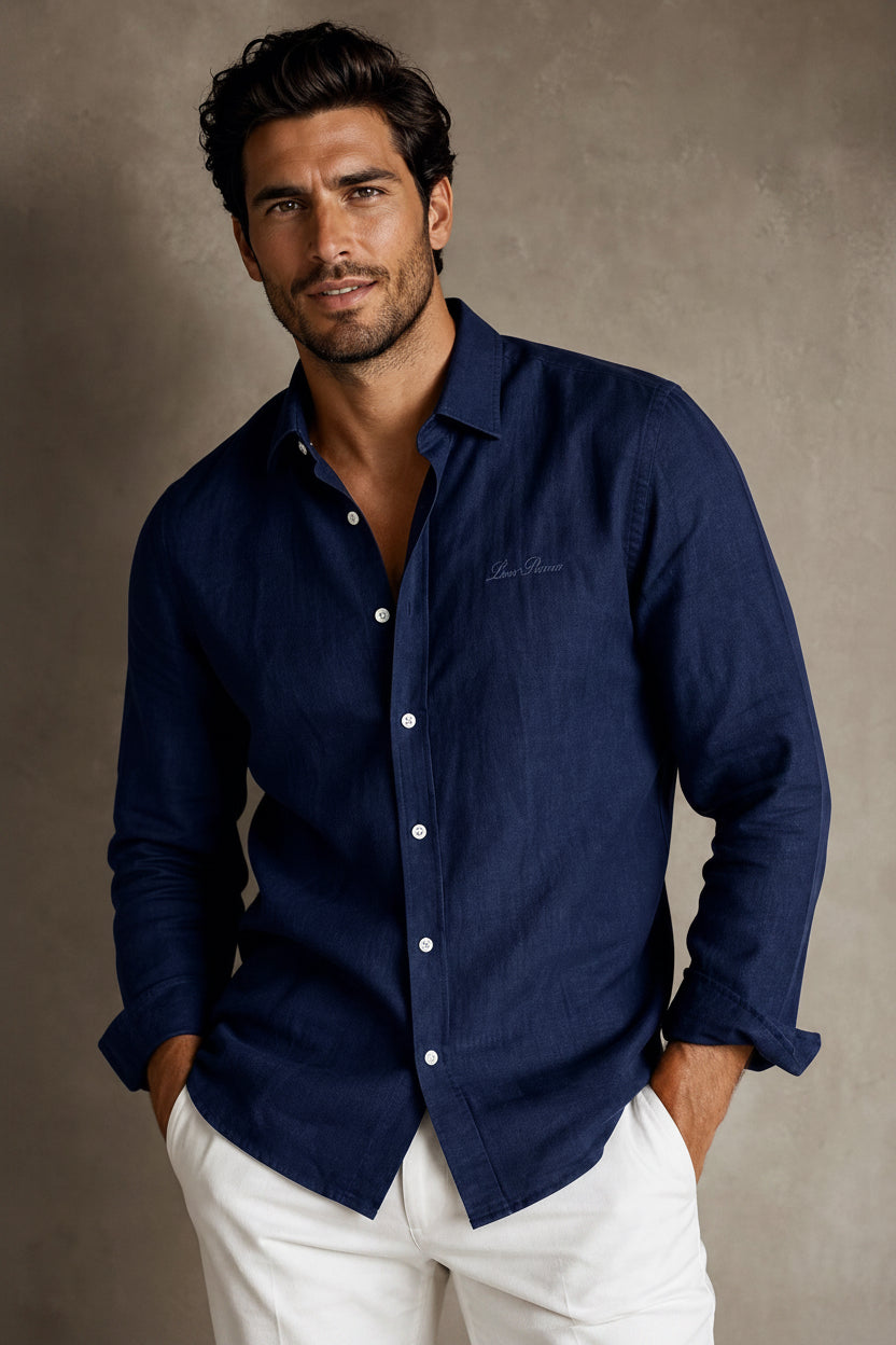 Men’s Premium Linen Shirt - Breathable Button Down Casual Formal Shirt | 5 Colors | M - XXL | MH