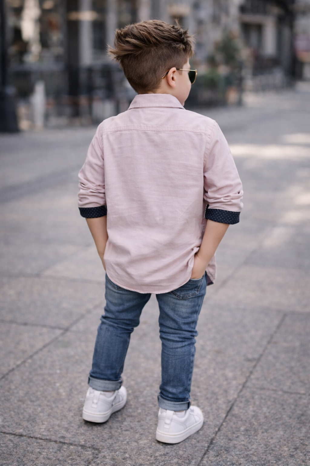 Kids Oven & Knit Contrast Long Sleeve Cotton Shirt (2-12yrs)MH