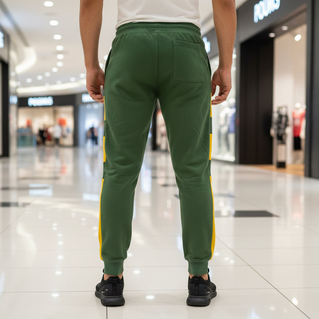 MH Men’s Urban Side-Stripe Joggers – Slim Fit Contrast Panel Sweatpants | 5 Colors | Sizes (S-XXL)