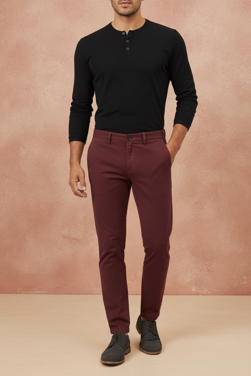 Men’s Old-Money Comfort-Fit 5 Colors Chino Pants | Sizes 30"-38" | Casual Trousers with Pockets | MH