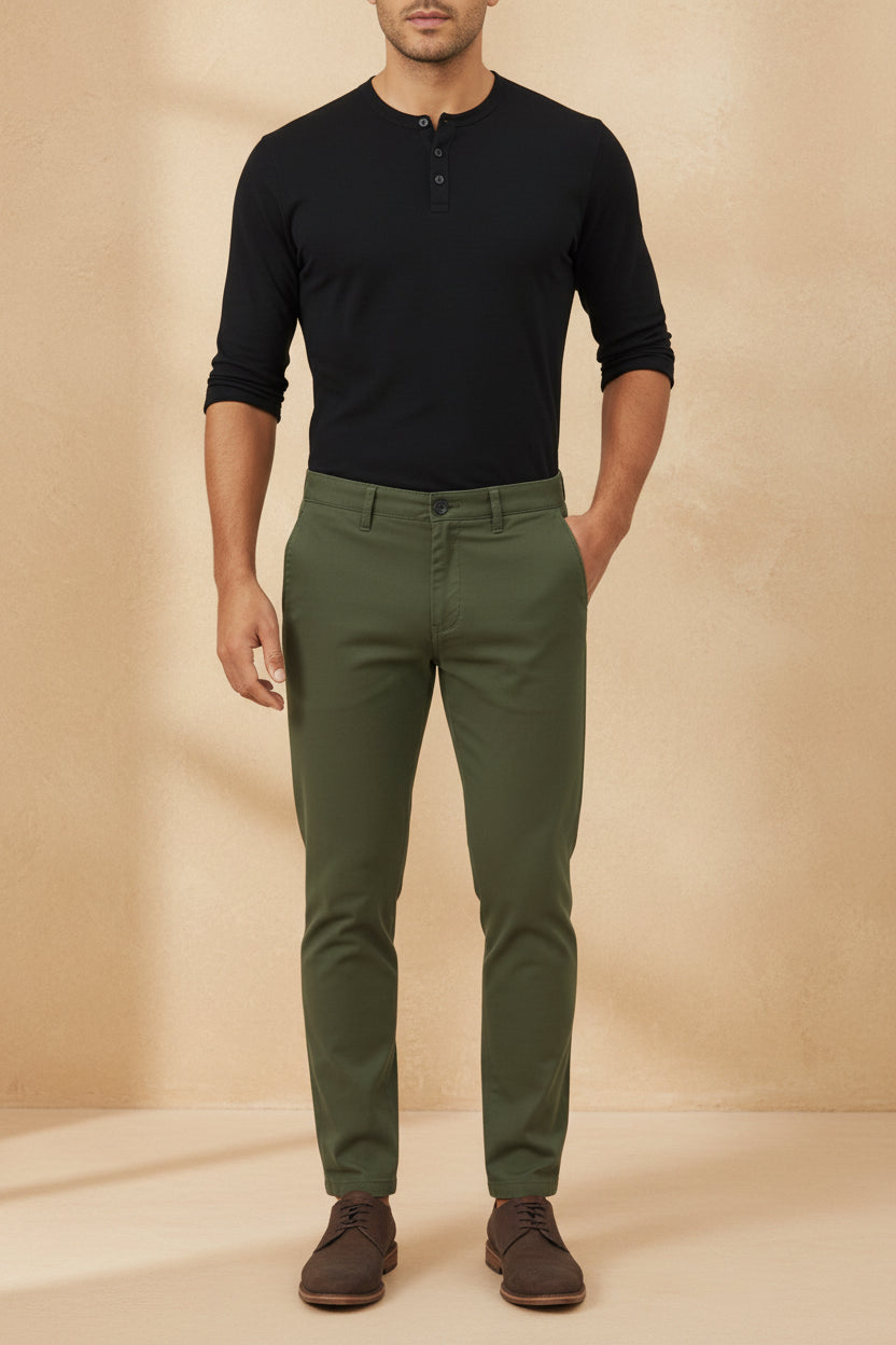 Men’s Old-Money Comfort-Fit 5 Colors Chino Pants | Sizes 30"-38" | Casual Trousers with Pockets | MH