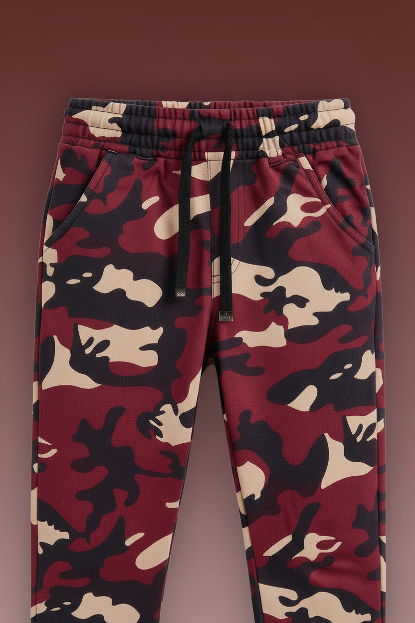 Children’s Camo Jogger Trousers Drawstring Camouflage | Sizes 1-8 Years | MH