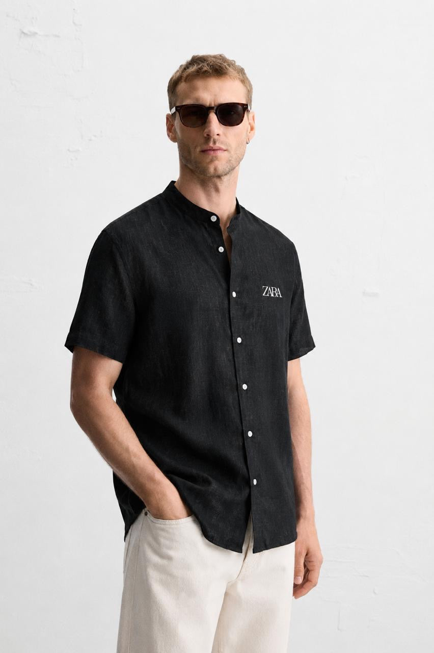 Men’s Premium Rich Linen Half Sleeve Shirt | Band Collar | Summer Casual | 4 Colors | M–XXL | MH