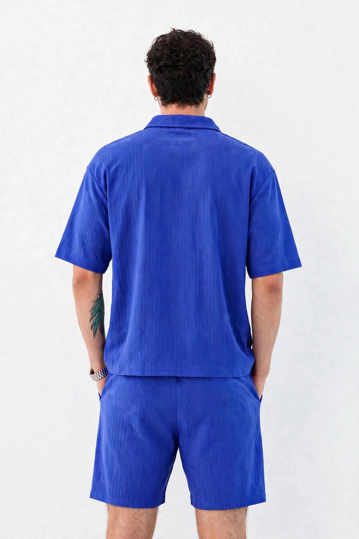 Dobi Cotton Co-Ord Set - Polo & Shorts | MEN