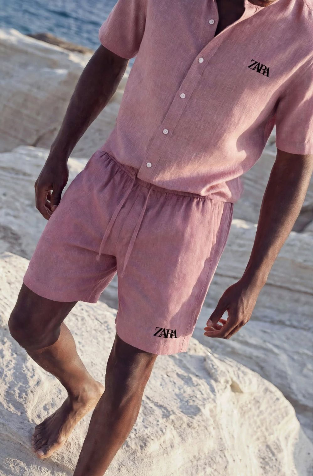Men’s Premium Textured Band Collar Shirt & Shorts Co-ord Set | Half Sleeve Summer Set | M–XXL