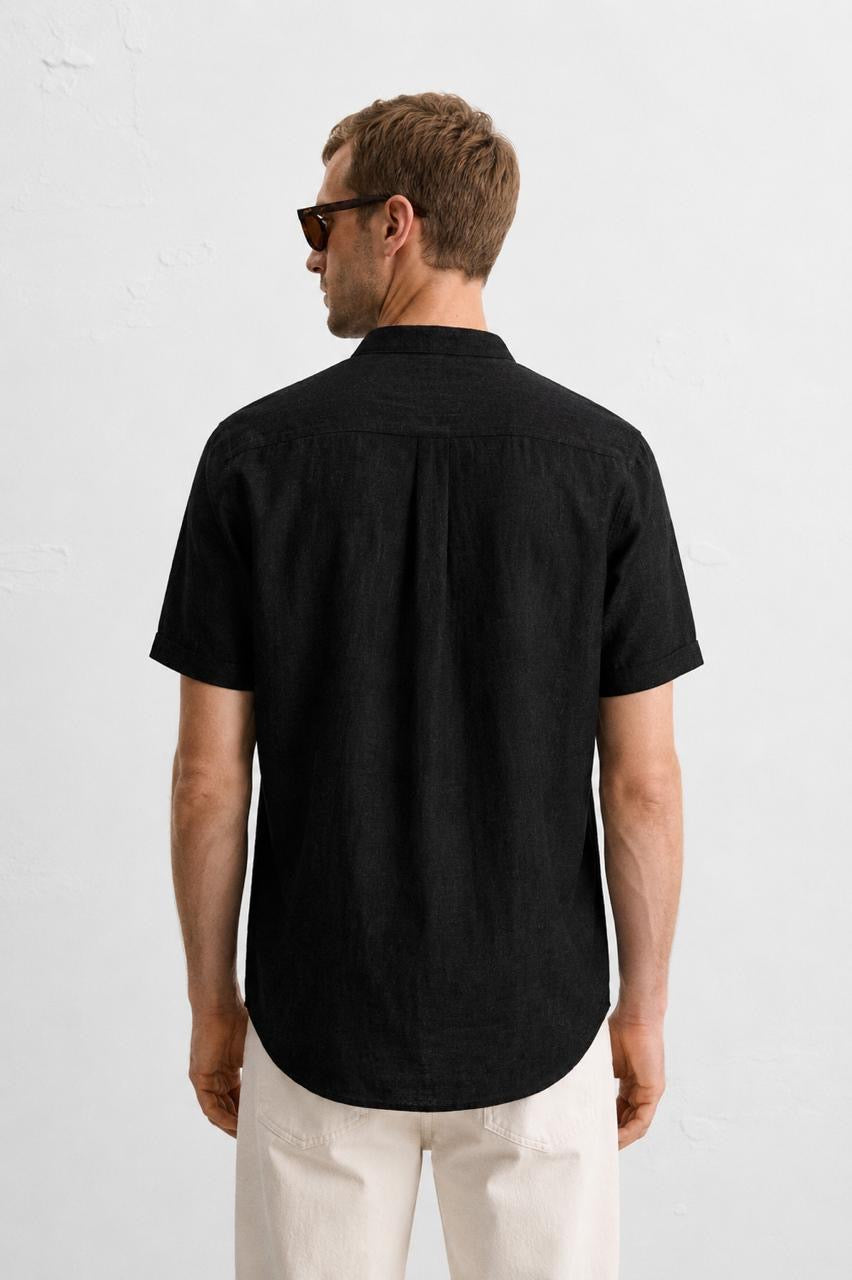 Men’s Premium Rich Linen Half Sleeve Shirt | Band Collar | Summer Casual | 4 Colors | M–XXL | MH