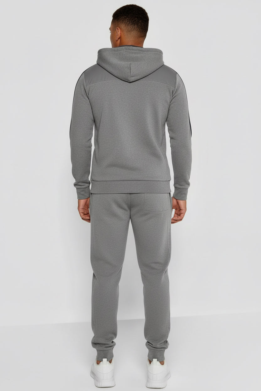Men’s Hooded Tracksuit & Jogger Set – Premium Denim Blue Athleisure Co-Ord | MH