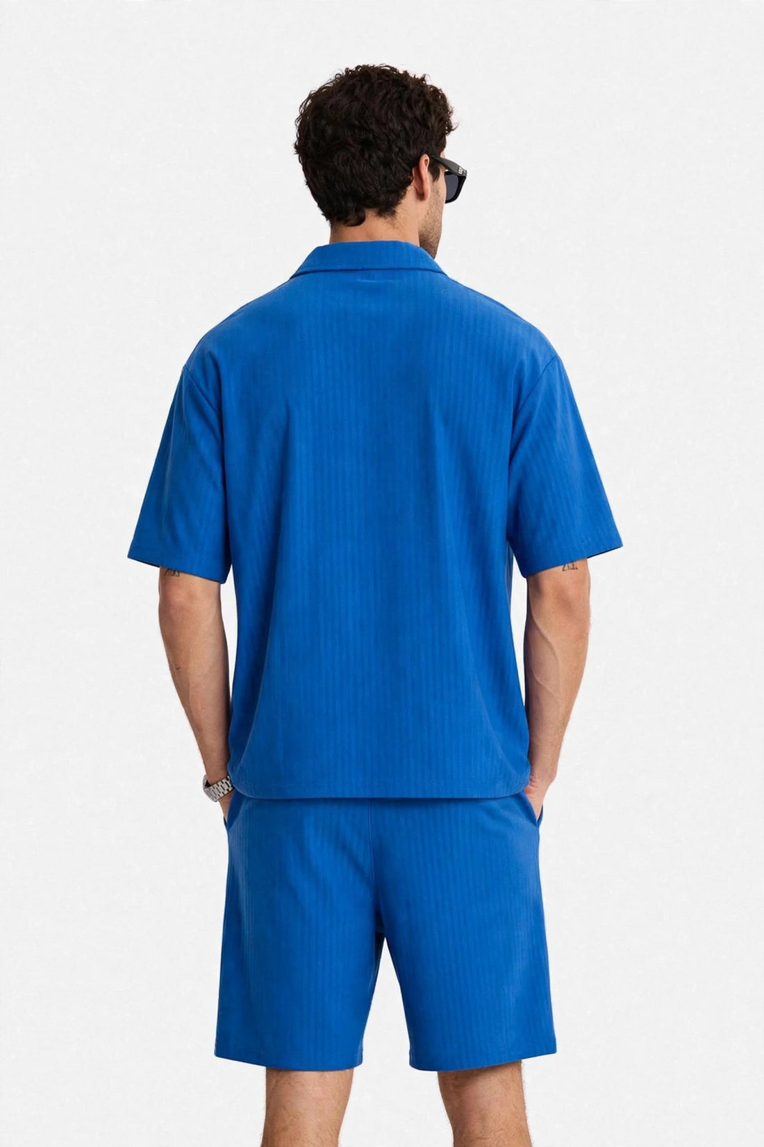 Dobi Cotton Co-Ord Set - Polo & Shorts | MEN