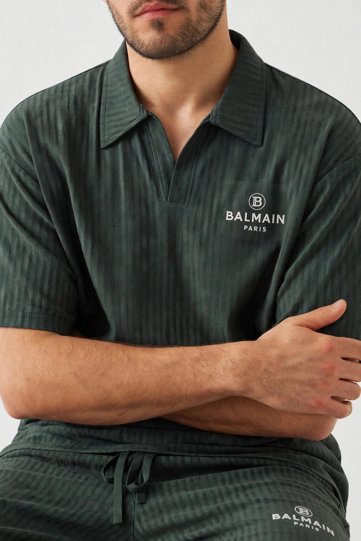 Dobi Cotton Co-Ord Set - Polo & Shorts | MEN
