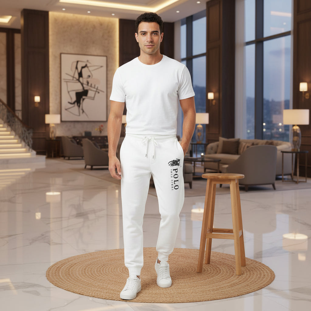 Men’s Slim Fit Jogger Trousers with Drawstring Waist & Tapered Ankle | 5 Colors | Sizes S-XXL | MH