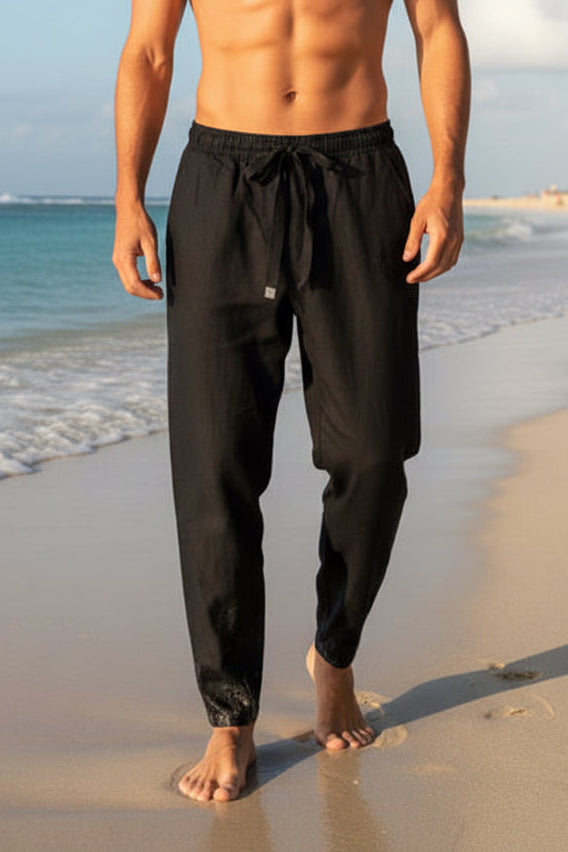 Men’s Premium Linen Drawstring Trouser | Beach & Casual Pants | Breathable Summer Bottom | 5 Colors | M–XXL | MH