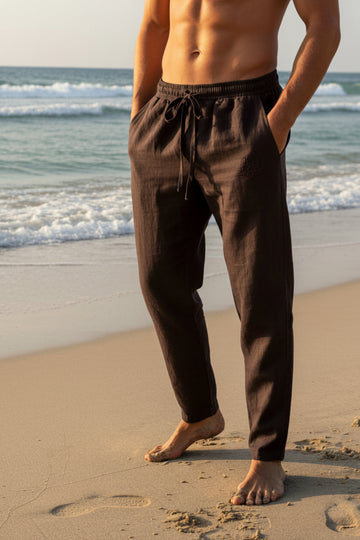 Men’s Premium Linen Drawstring Trouser | Beach & Casual Pants | Breathable Summer Bottom | 5 Colors | M–XXL | MH