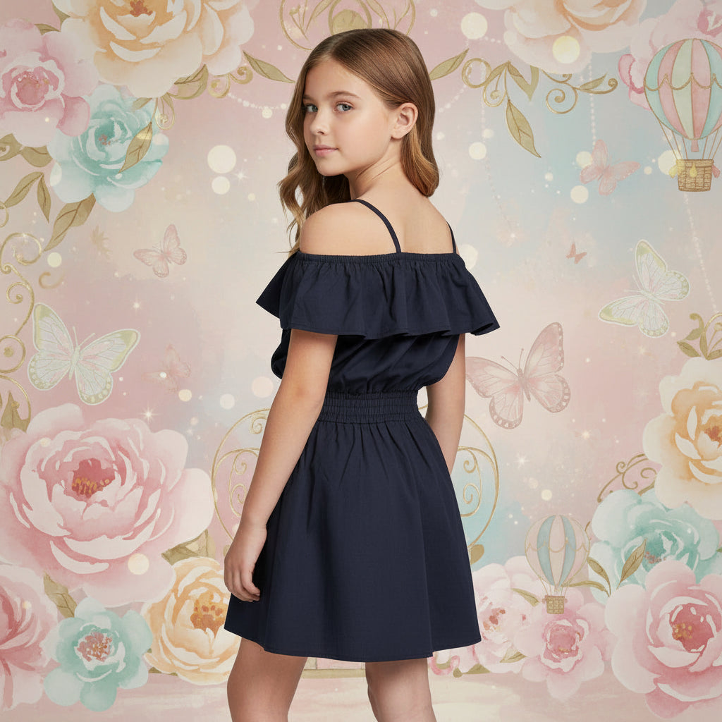 Girls' Off-Shoulder Ruffle Top & Smocked Dress Collection | Ages 2-12 Years | MH