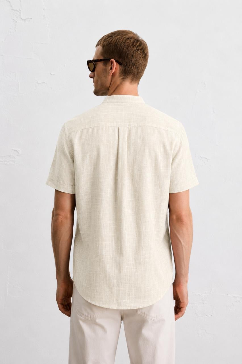 Men’s Premium Rich Linen Half Sleeve Shirt | Band Collar | Summer Casual | 4 Colors | M–XXL | MH