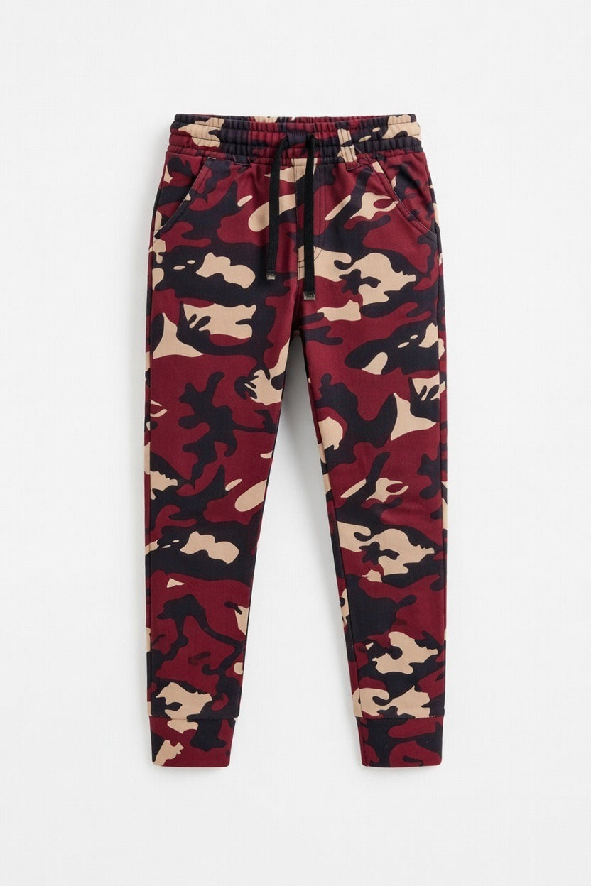 Children’s Camo Jogger Trousers Drawstring Camouflage | Sizes 1-8 Years | MH