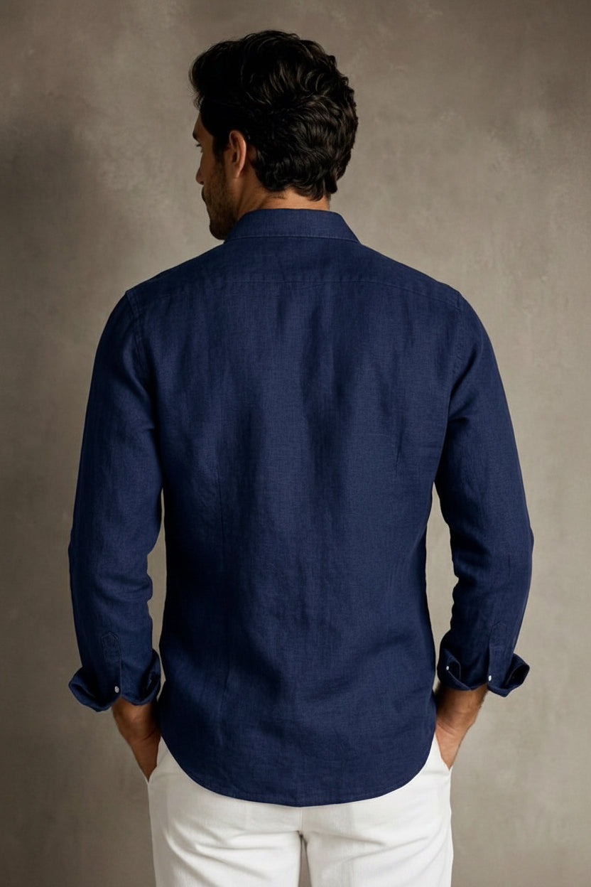 Men’s Premium Linen Shirt - Breathable Button Down Casual Formal Shirt | 5 Colors | M - XXL | MH