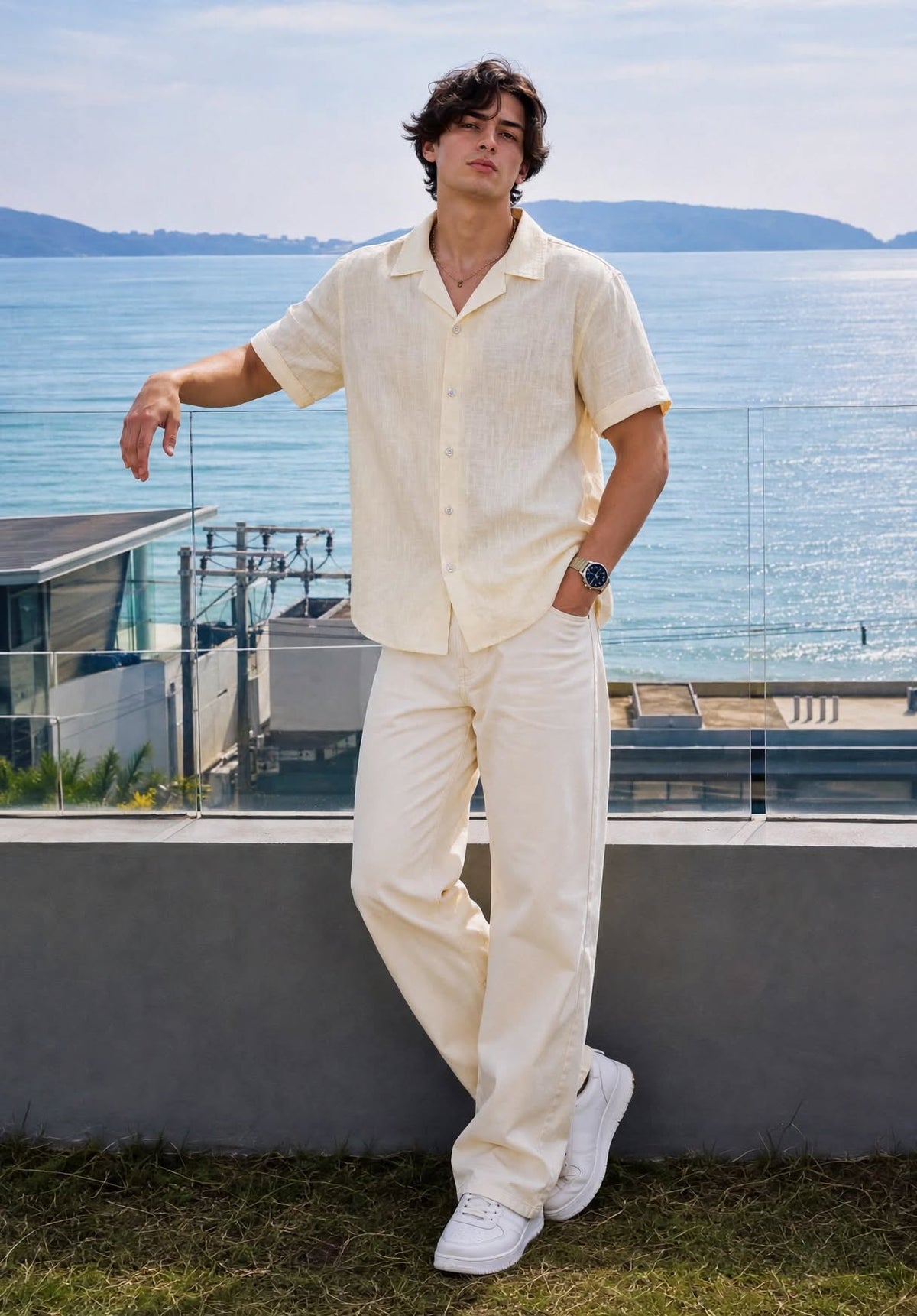 Men’s Premium Linen Camp Collar Half Sleeve Shirt | Cuban Collar Resort Shirt | M–XXL