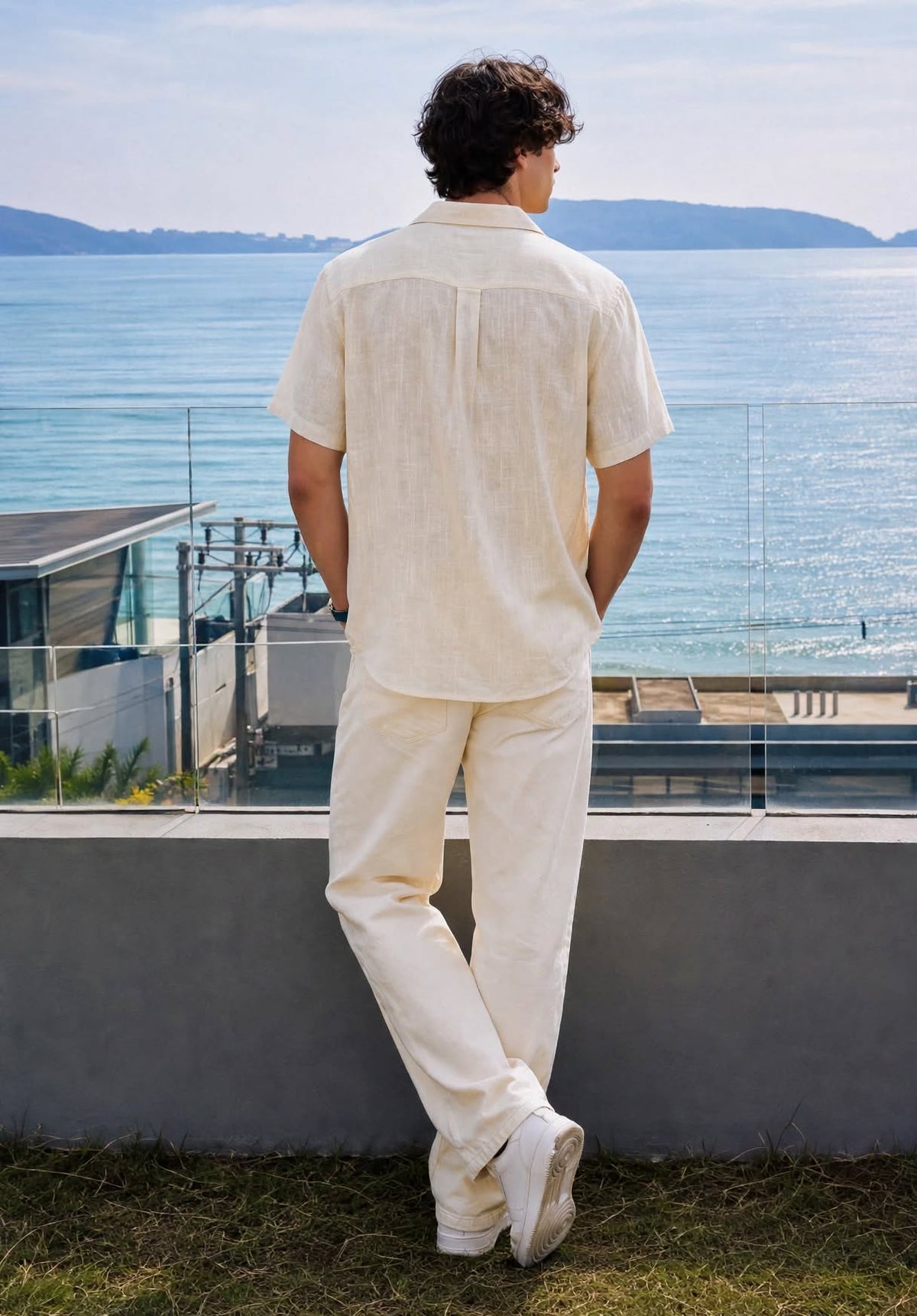Men’s Premium Linen Camp Collar Half Sleeve Shirt | Cuban Collar Resort Shirt | M–XXL