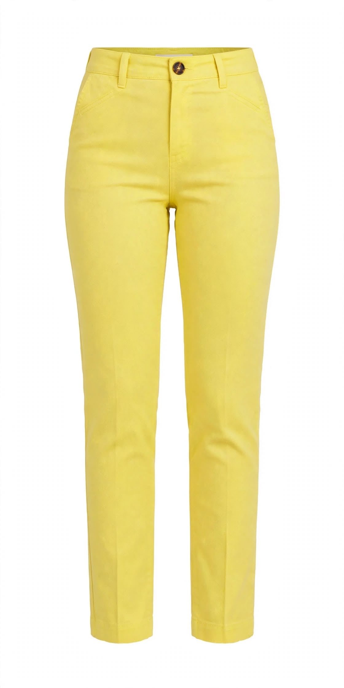 Women’s Yellow Chino Pants Slim Fit Casual Trousers Fit Cotton Pants | Sizes 26-36 Waist | MH