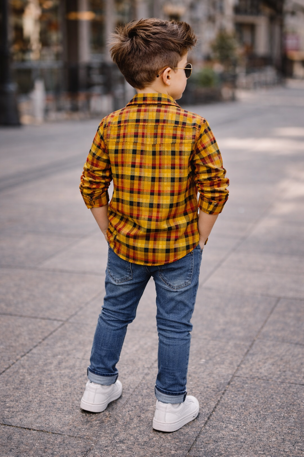 Kids Oven & Knit Contrast Long Sleeve Cotton Shirt (2-12yrs)MH