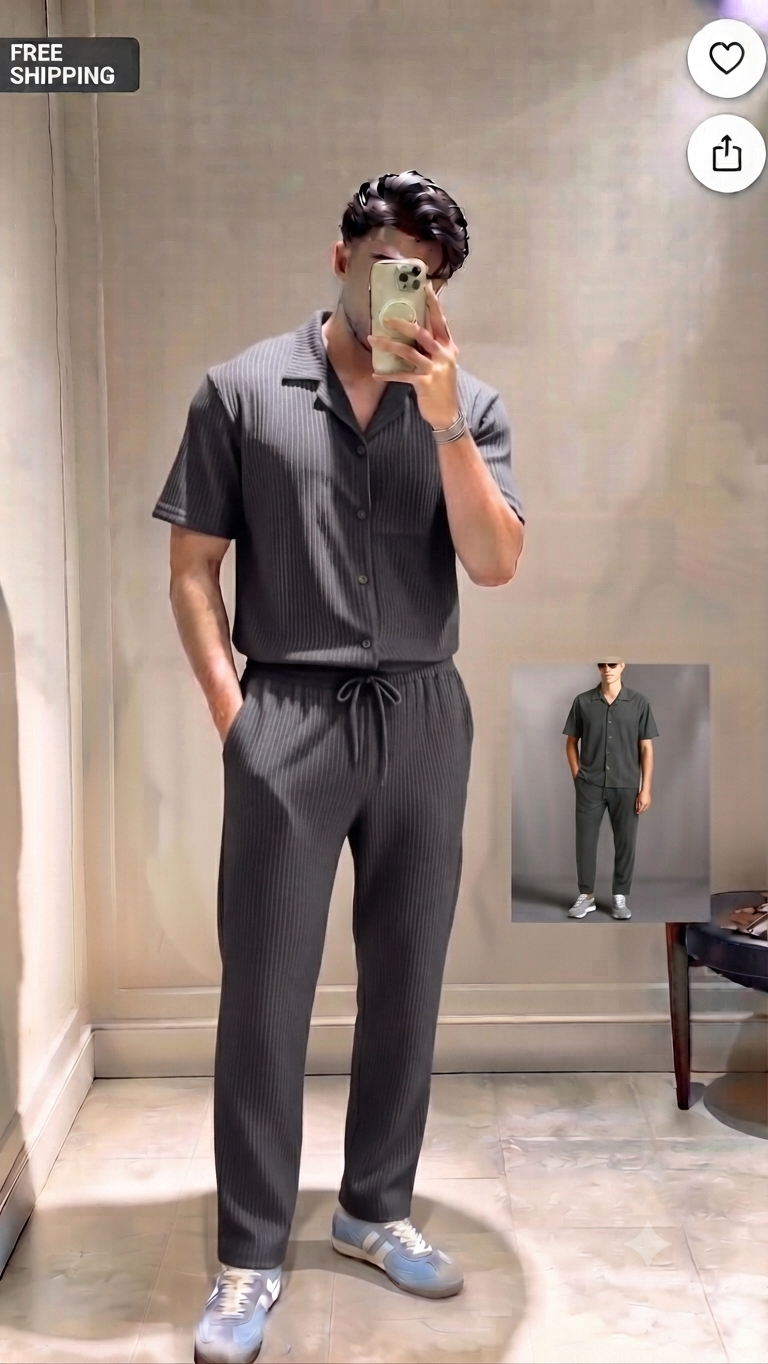 Men's Turkey Co-ord Oversized Polo + Pants Men Short Sleeve Tracksuit | Sizes M-XXL | Stitch by MH