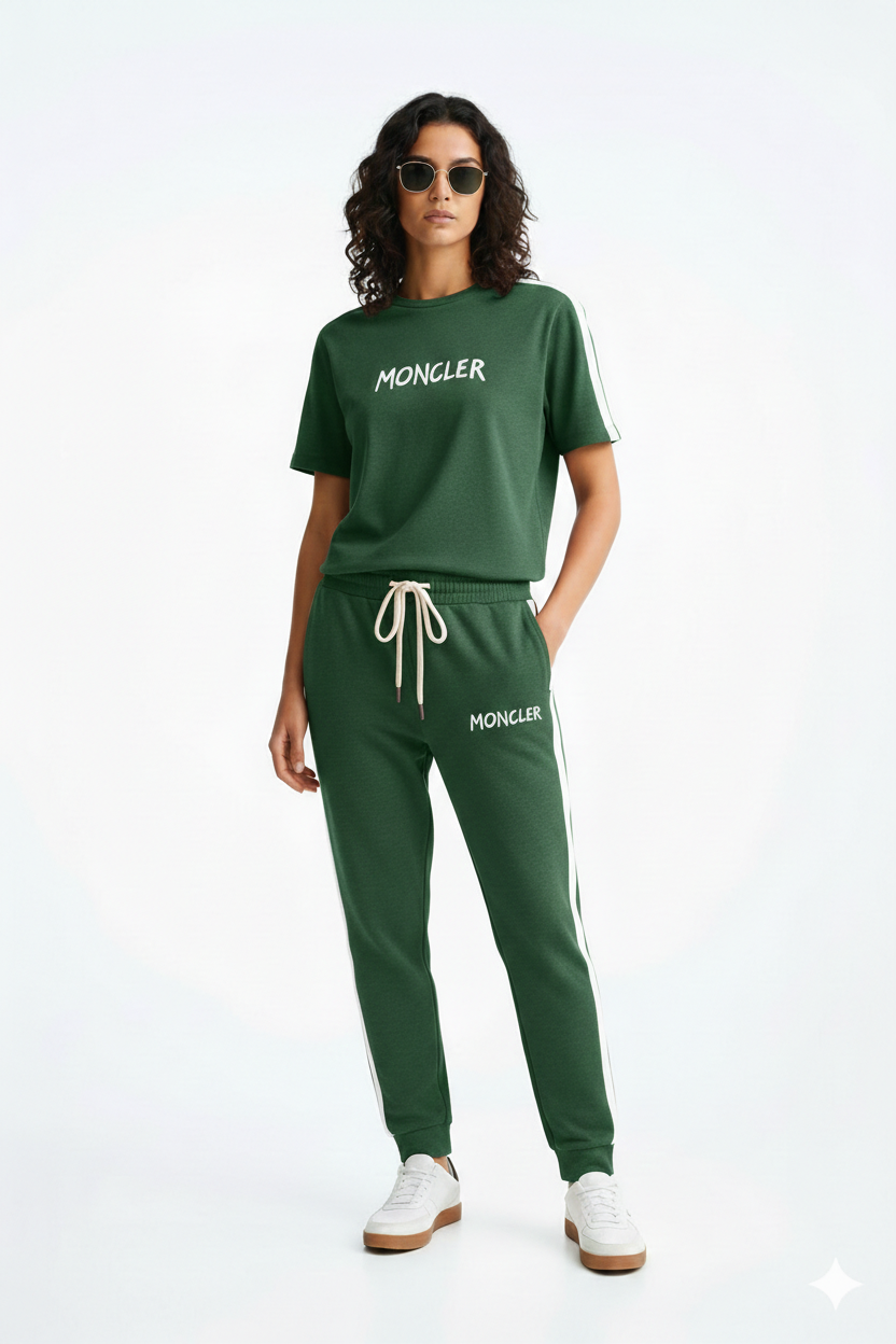 Ladies Signature Moncler Co-ord Set – Short Sleeve & Joggers | MH
