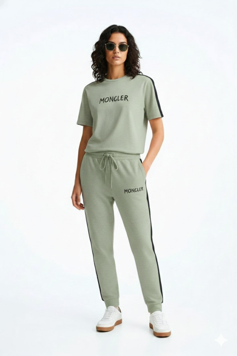 Ladies Signature Moncler Co-ord Set – Short Sleeve & Joggers | MH
