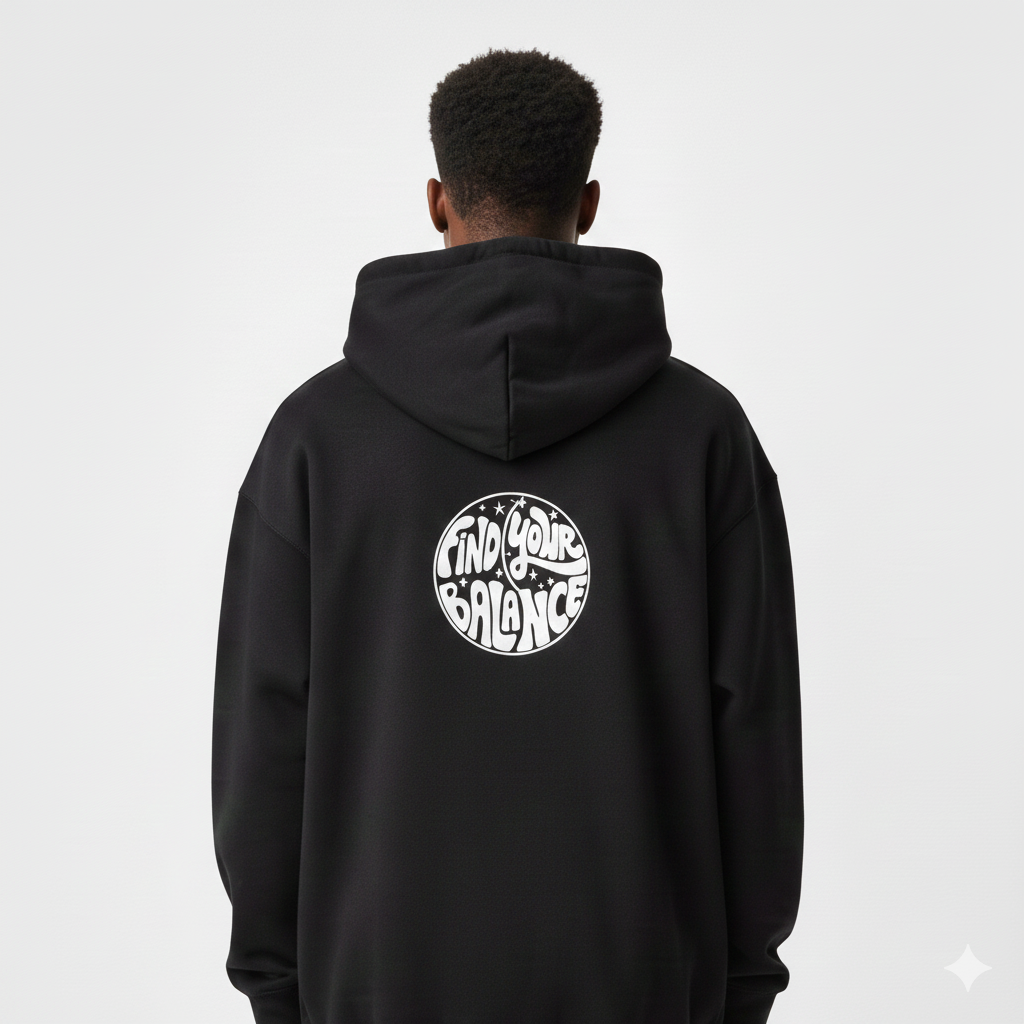 Essential Oversized Hoodie with Symbolic Front Logo & Back Print
