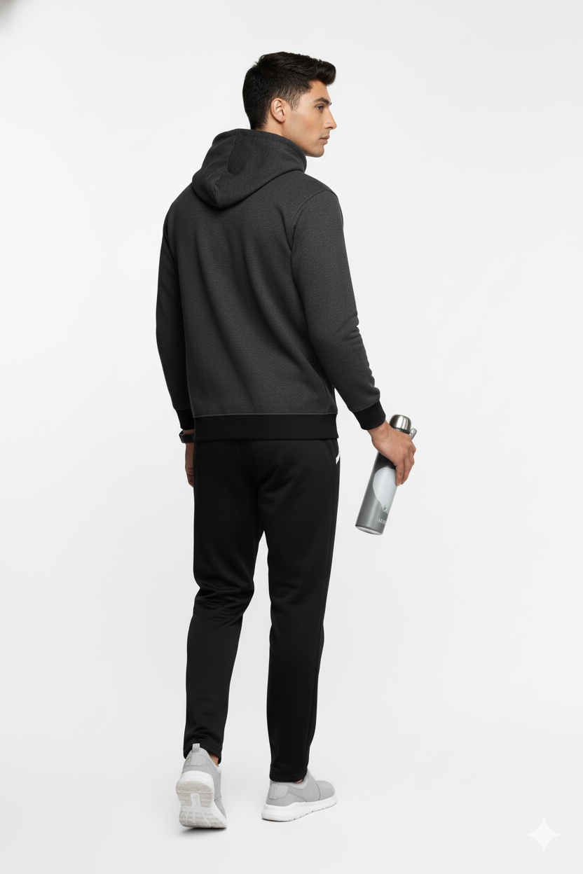 Men’s Embroidered Premium Hoodie & Jogger Tracksuit Set | Black & White More Color | Ages 17–24 Years | MH