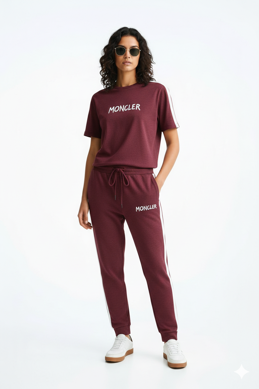 Ladies Signature Moncler Co-ord Set – Short Sleeve & Joggers | MH
