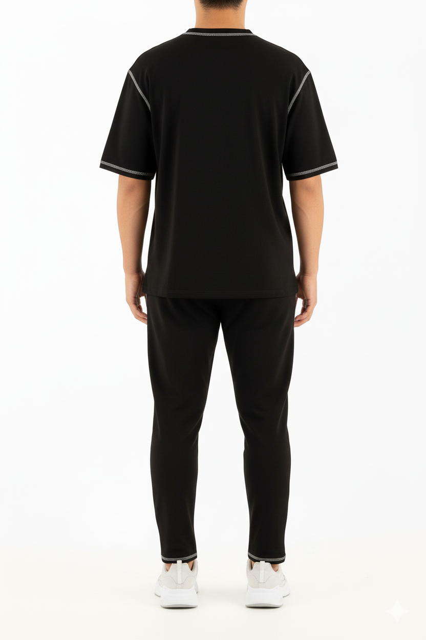 Men’s Casual Two-Piece Tracksuit with Logo Detail